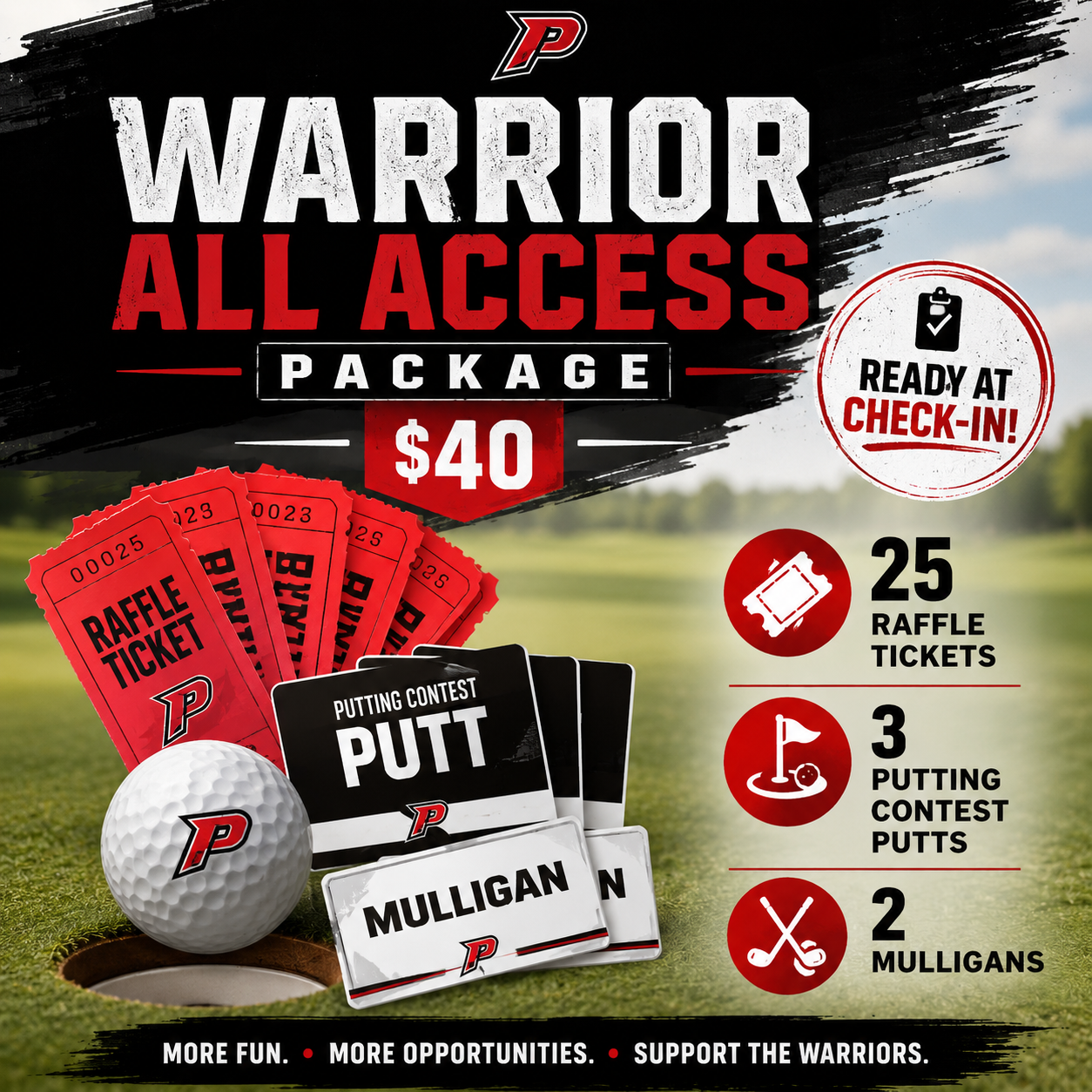 Golf Tournament Warrior All Access Package